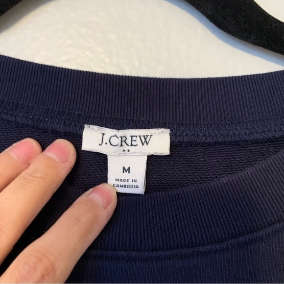 J. Crew Factory Teddie Sweater Black & Animal Leopard Print Intarsia Heart - Picture 3 of 9